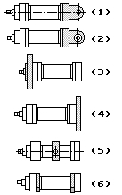 Mounting elements for hydraulic cylinders